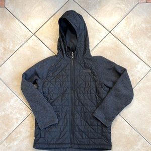 The North Face Water Resistant Quilted Sweater Fleece Hoodie